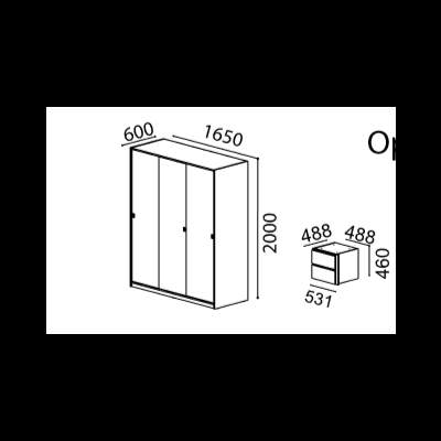 Roupeiro&#x20;3&#x20;Portas&#x20;&#x20;Linha&#x20;Eco