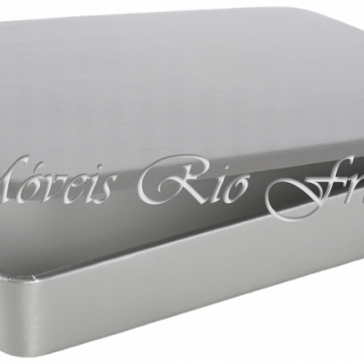 Cama de solteiro articulada cinza claro com colchão