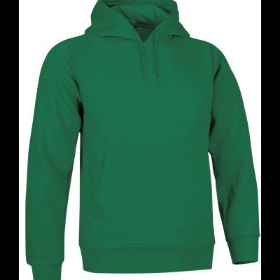 Sweatshirt verde com capuz e bolso frontal