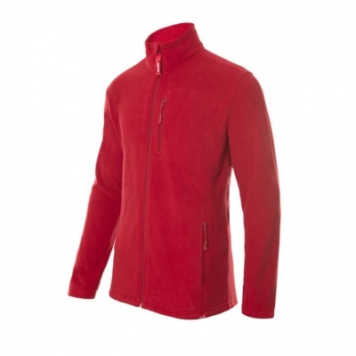 Casaco vermelho de polar com fechos