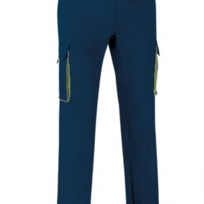 Calças de trabalho azuis com bolsos laterais