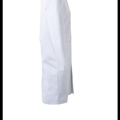 Casaco branco de laboratório perfil fundo branco