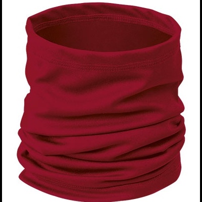 Cachecol tubular vermelho liso em fundo branco