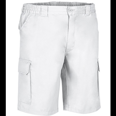 Calções brancos com bolsos laterais