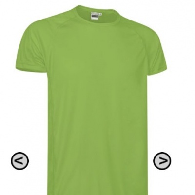 T-shirt verde de manga curta com gola redonda