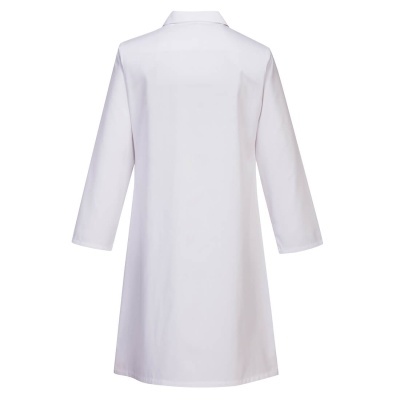 Vestido branco comprido de manga comprida com gola