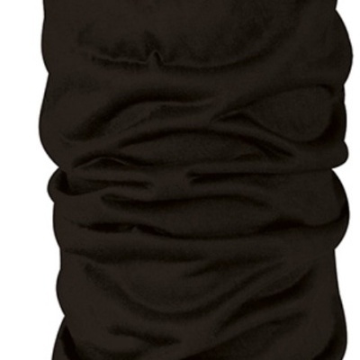 Cachecol tubular preto enrugado