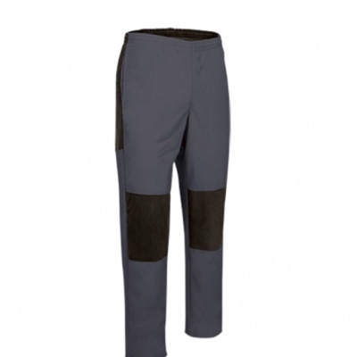 Calças de trabalho cinza com reforços pretos