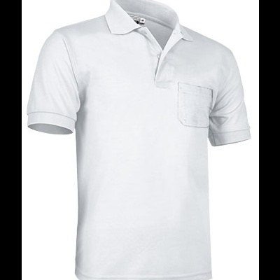 Polo masculino branca com bolso no peito