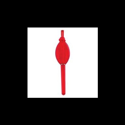Utensílio de cozinha vermelho com duas partes, oval e cilíndrica