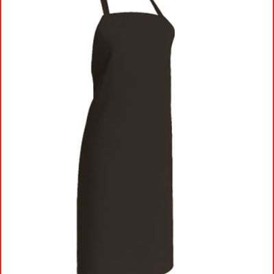 Avental preto simples com alças