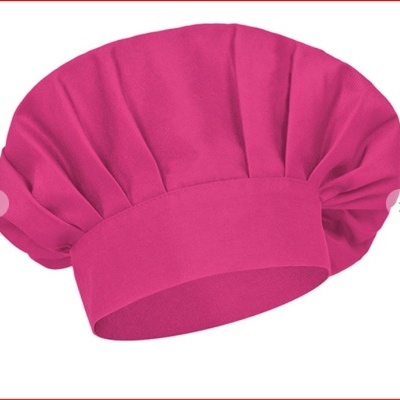 Chapéu de cozinheiro cor-de-rosa