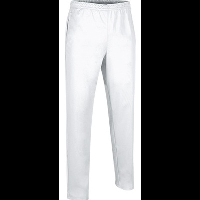 Calças brancas com cós elástico isoladas