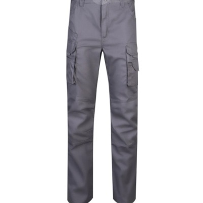 Calças de trabalho cinzentas com bolsos laterais