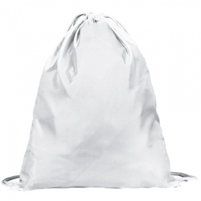 Mochila de saco branca com cordão de fecho