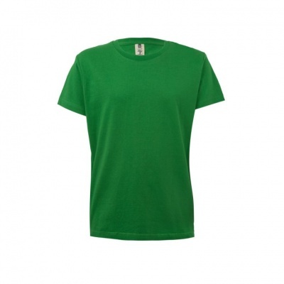 T-shirt verde lisa com gola redonda