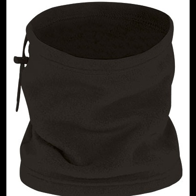 Cachecol ou gola tubular preta com cordão ajustável