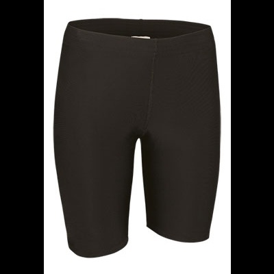 Calção de banho masculino preto até ao joelho