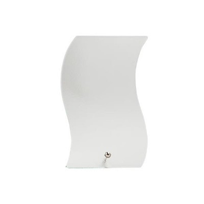 Lâmpada de parede ondulada em vidro fosco branco com base metálica prateada