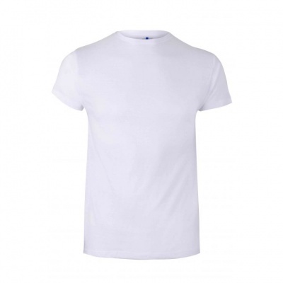 T-shirt branca básica com gola redonda