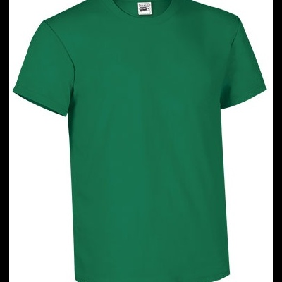 T-shirt de manga curta verde com gola redonda