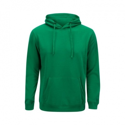 Sweatshirt verde com capuz e bolso canguru