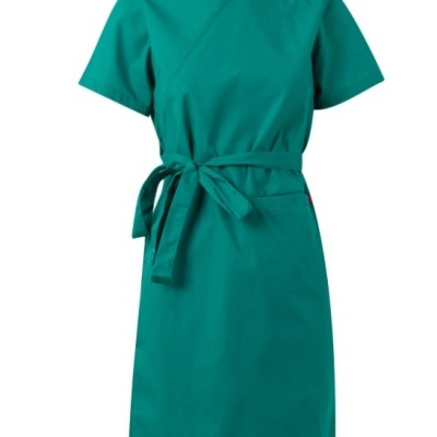 Vestido verde turquesa com faixa para amarrar na cintura