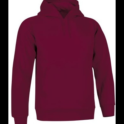 Camisola com capuz bordeaux de malha