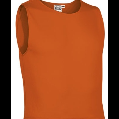 Top sem mangas laranja com etiqueta interior