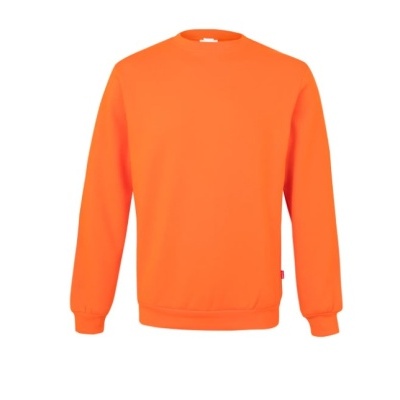 Sweatshirt laranja com manga comprida e gola redonda