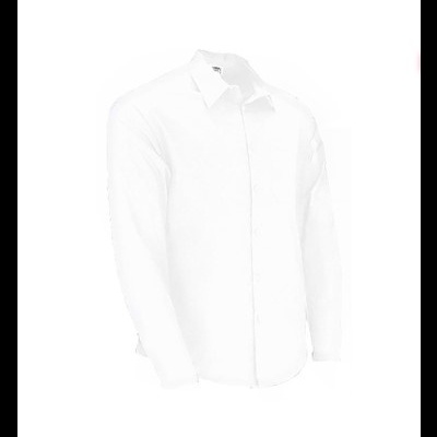 Camisa social branca de manga comprida