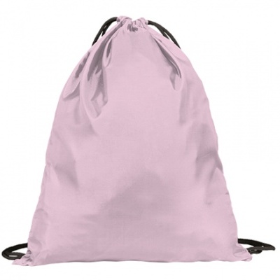 mochila saco cor-de-rosa com cordões pretos