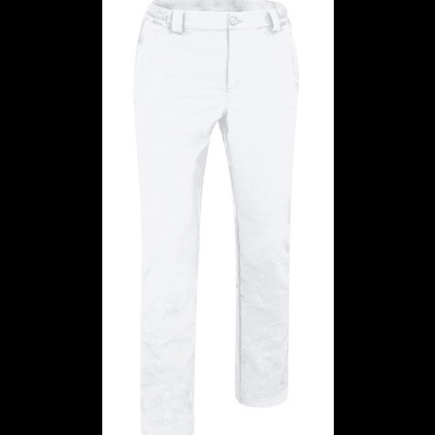 Calças brancas lisas com bolsos e cinto