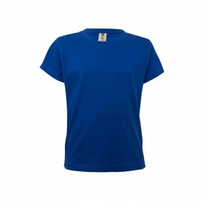 T-shirt azul de manga curta com gola redonda