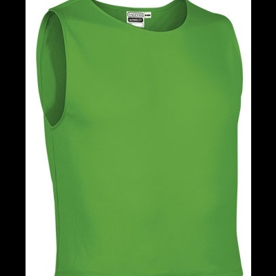 Camisola verde sem mangas com gola redonda