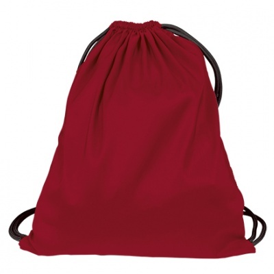 Mochila saco vermelha com cordão preto