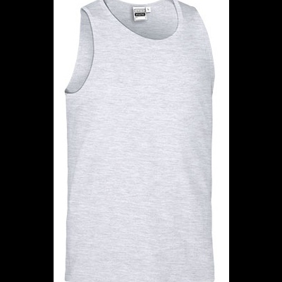 Camiseta de alças cinzenta clara sem estampados