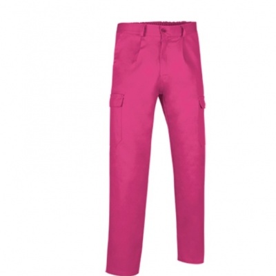 Calças rosa com bolsos laterais tipo cargo