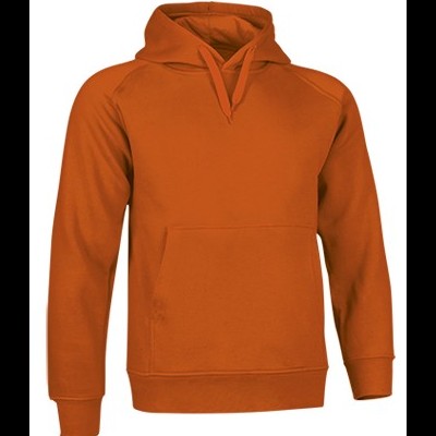 Sweatshirt com capuz laranja com bolso canguru