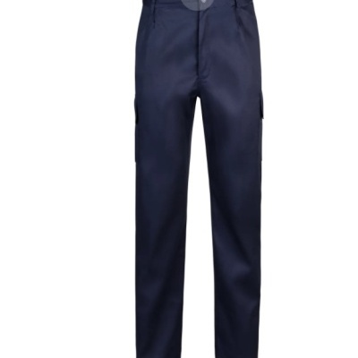 Calças cargo azul escuro com bolsos laterais