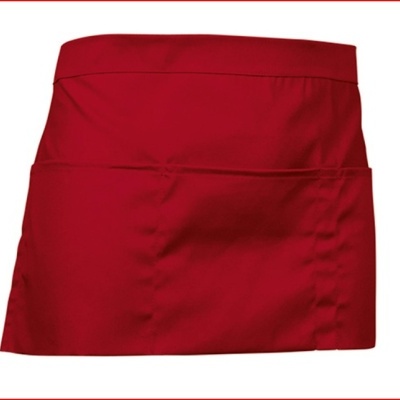 Minissaia vermelha com bolso frontal e cintura alta
