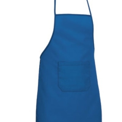 Avental azul Royal com bolso frontal simples