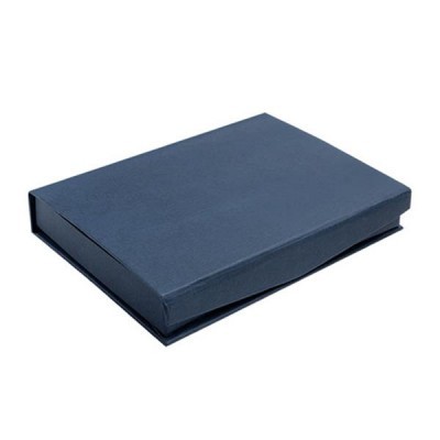 Caixa de presente azul escuro rectangular