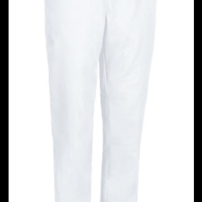 Calças brancas com cós elástico