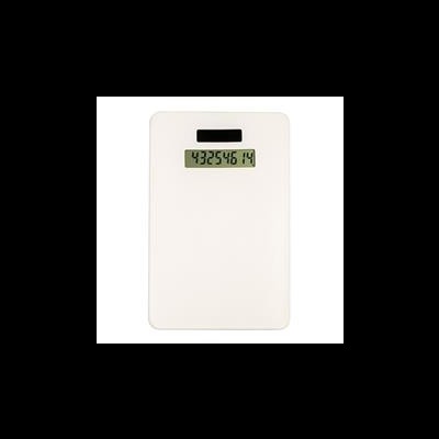 calculadora digital branca com ecrã mostrando número 43254614