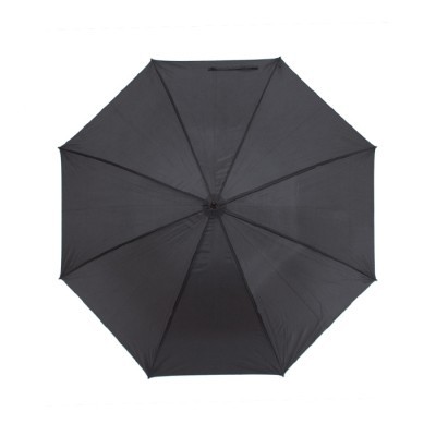 Guarda-chuva preto aberto sobre fundo branco