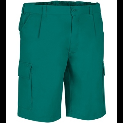 Bermuda verde com bolsos e cintura elástica