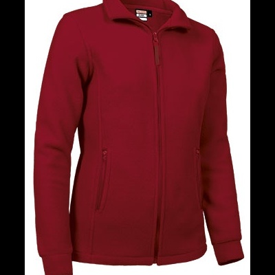 Casaco feminino bordô com fecho e bolsos