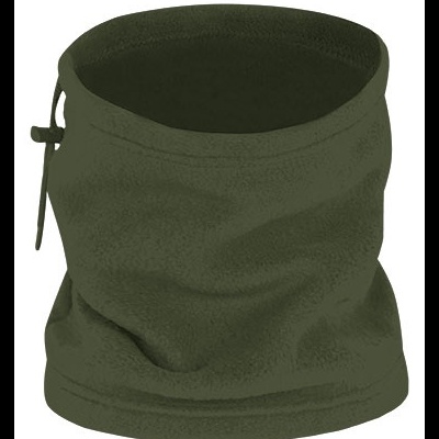 Cachecol tipo gola verde escuro com cordão de ajuste