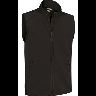 Colete masculino preto com fecho e bolsos laterais